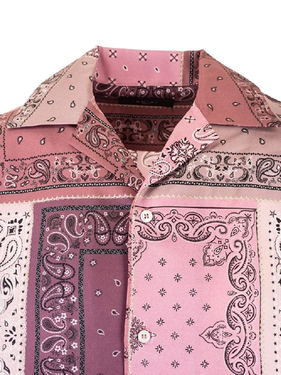 Shop Amiri Men's Pink Silk Shirt