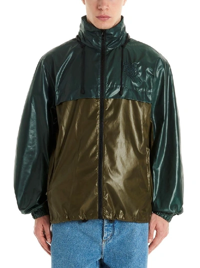 Shop Loewe Men's Green Polyester Outerwear Jacket