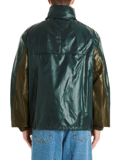 Shop Loewe Men's Green Polyester Outerwear Jacket