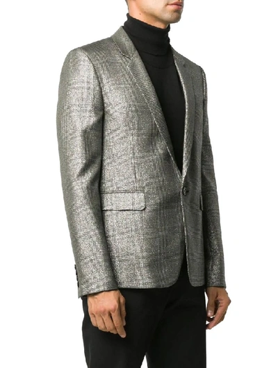 Shop Saint Laurent Men's Grey Wool Blazer