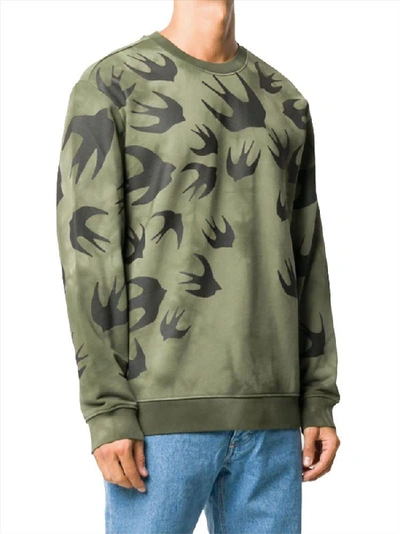 Shop Mcq By Alexander Mcqueen Men's Green Cotton Sweatshirt
