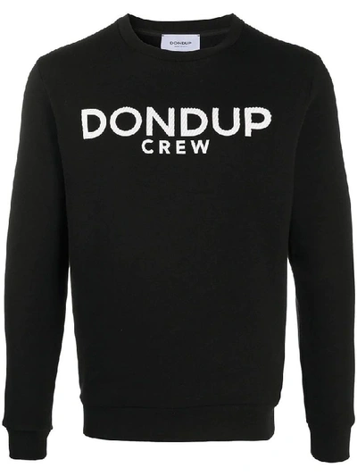 Shop Dondup Men's Black Cotton Sweatshirt
