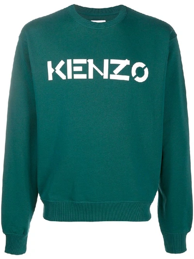 Shop Kenzo Men's Green Cotton Sweatshirt