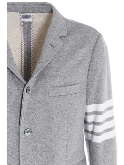 Shop Thom Browne Men's Grey Cotton Blazer