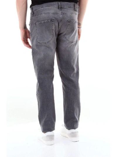 Shop Aglini Men's Grey Cotton Jeans