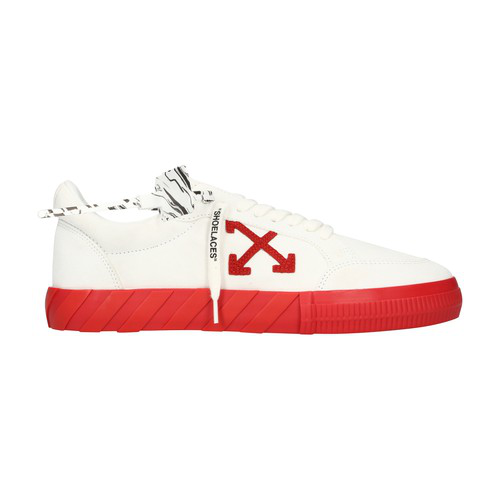 Off-white Low Vulcanized Sneakers In White/red | ModeSens