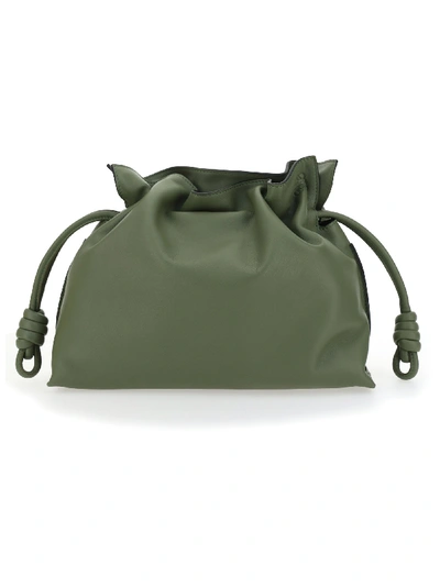 Shop Loewe Flamenco Clutch Bag In Green
