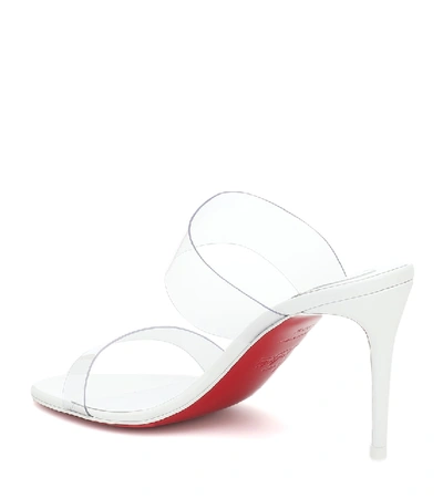 Shop Christian Louboutin Just Nothing 85 Pvc And Leather Sandals In White