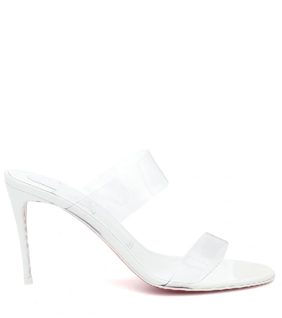 Shop Christian Louboutin Just Nothing 85 Pvc And Leather Sandals In White