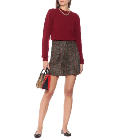 Christian Louboutin Mamadrague Napa Bow Red Sole Ballerina Flats In Black