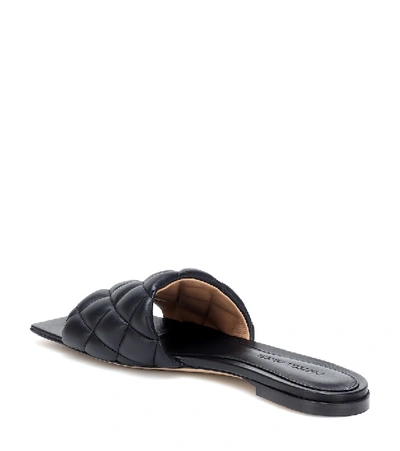 Shop Bottega Veneta Padded Leather Sandals In Black