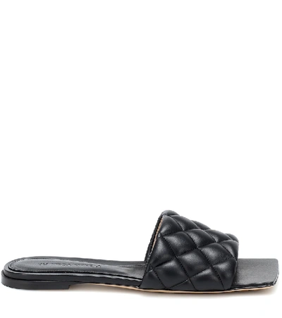 Shop Bottega Veneta Padded Leather Sandals In Black