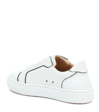 Shop Christian Louboutin Vieirissima Leather Sneakers In White