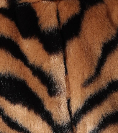 Shop Stand Studio Tiger-print Faux Fur Jacket In Brown