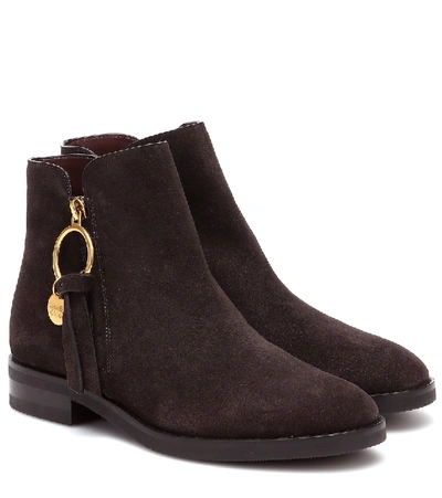 Shop See By Chloé Louise Suede Ankle Boots In Brown