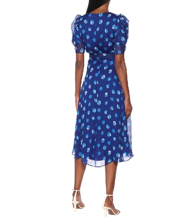 Shop Diane Von Furstenberg Kimora Silk Chiffon Wrap Dress In Blue