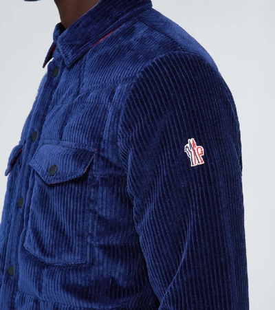 Shop Moncler Padded Overshirt In Blue