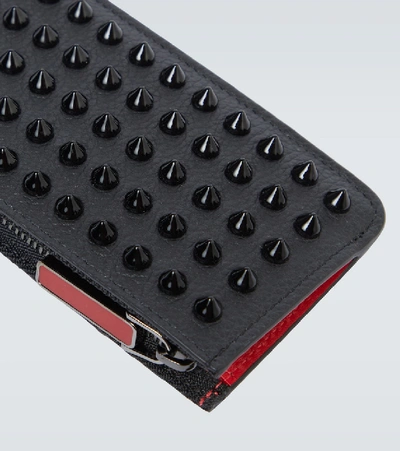 Shop Christian Louboutin Credilou Spike Cardholder In Black