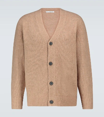 Shop Acne Studios Kabelo Wool-blend Cardigan In Brown