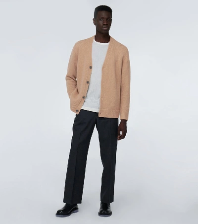 Shop Acne Studios Kabelo Wool-blend Cardigan In Brown