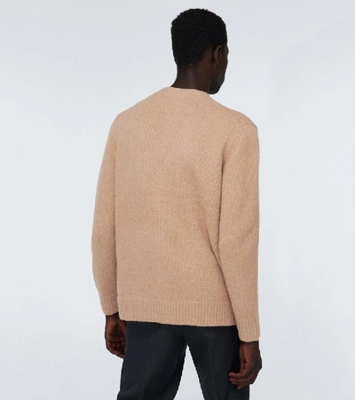 Shop Acne Studios Kabelo Wool-blend Cardigan In Brown