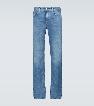 Shop Acne Studios Slim-fit Jeans In Mid Blue