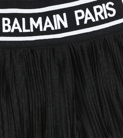 Shop Balmain Plissé Pleated Pants In Black