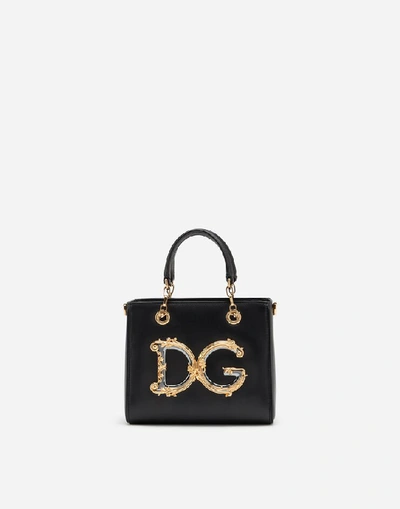 Shop Dolce & Gabbana Small Dg Girls In Calfskin