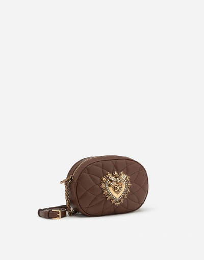 Shop Dolce & Gabbana Devotion Camera Bag In Matelassé Nappa Leather