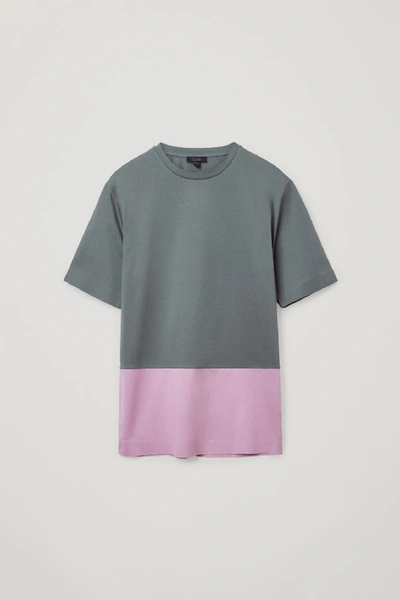 Shop Cos Bonded Cotton T-shirt In Green