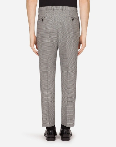 Shop Dolce & Gabbana Micro-patterned Mohair Wool Pants