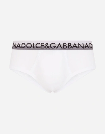 Shop Dolce & Gabbana Brando Briefs In Stretch Pima Cotton