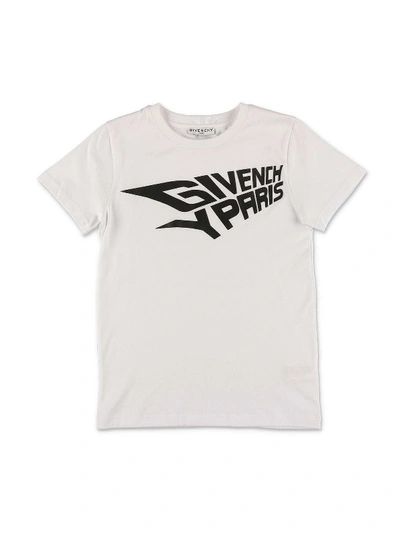 Shop Givenchy White T-shirt With Rubberized Logo
