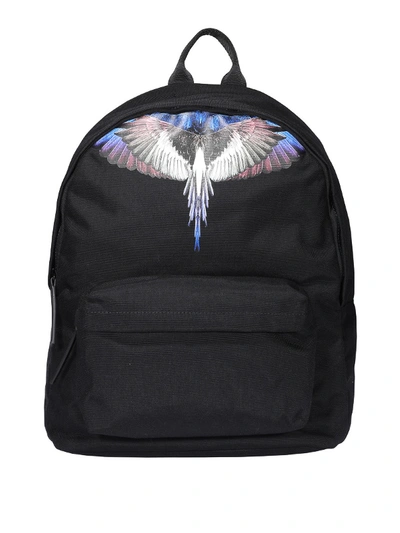 Shop Marcelo Burlon County Of Milan Burgundy Wings Backpack In Black