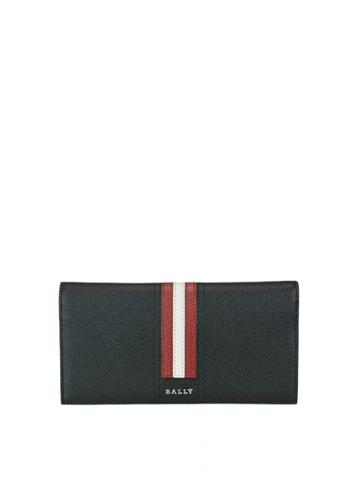 Shop Bally Taliro Grainy Leather Wallet In Black