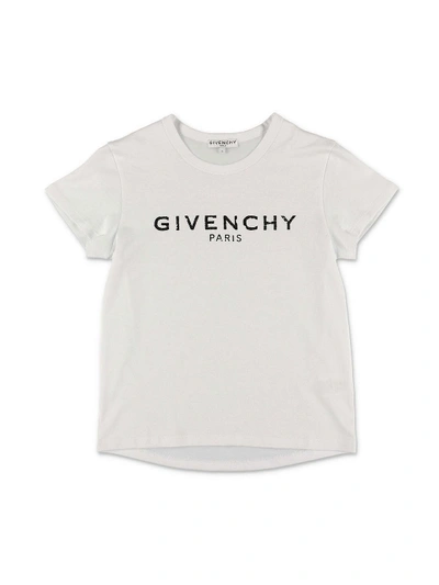Shop Givenchy Mini Me Vintage Logo T-shirt In White