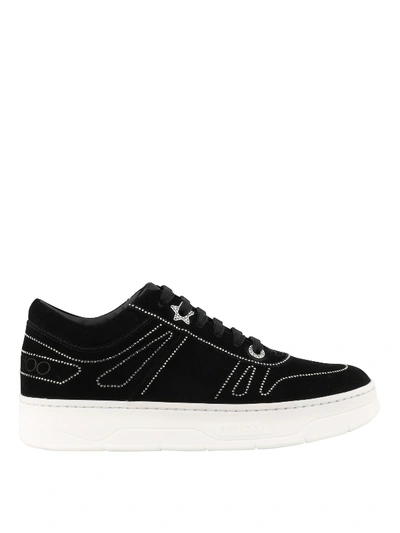 Shop Jimmy Choo Hawaiif Embellished Sneakers In Black