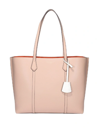 Shop Tory Burch Perry Hammered Leather Tote In Light Pink