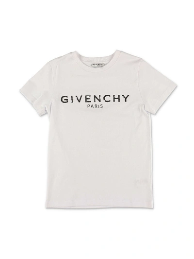Shop Givenchy Mini Me Vintage Logo T-shirt In White