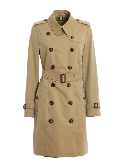 Shop Burberry The Chelsea Medium Trench Coat In Beige