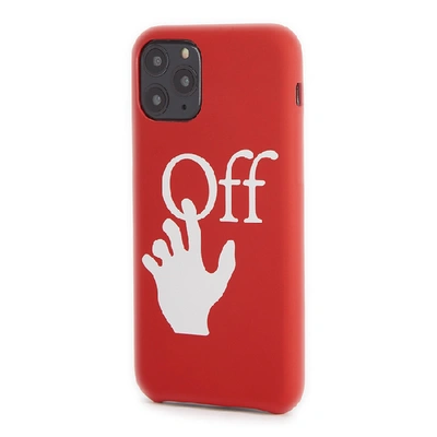 Shop Off-white Red Printed Iphone 11 Pro Case