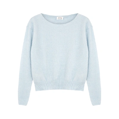 Shop American Vintage Zabidoo Light Blue Fine-knit Jumper