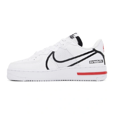 Shop Nike White Air Force 1 React Sneakers In 100 White