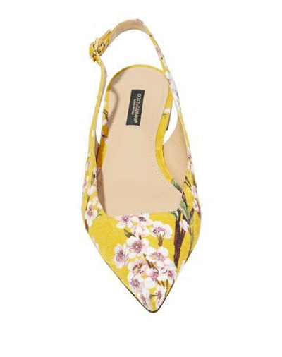 Shop Dolce & Gabbana Ballet Flats In Yellow