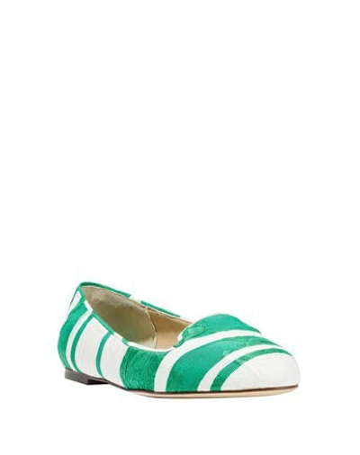 Shop Dolce & Gabbana Ballet Flats In Green