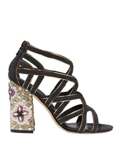 Shop Dolce & Gabbana Sandals In Steel Grey