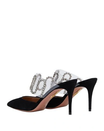 Shop Aquazzura Mules In Black