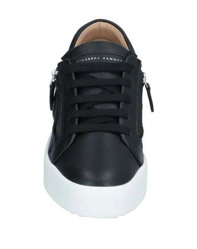 Shop Giuseppe Zanotti Woman Sneakers Black Size 10 Soft Leather