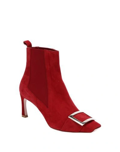 Roger Vivier Ankle Boot In Red