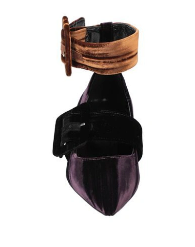 Shop Le Qarant Pumps In Dark Purple